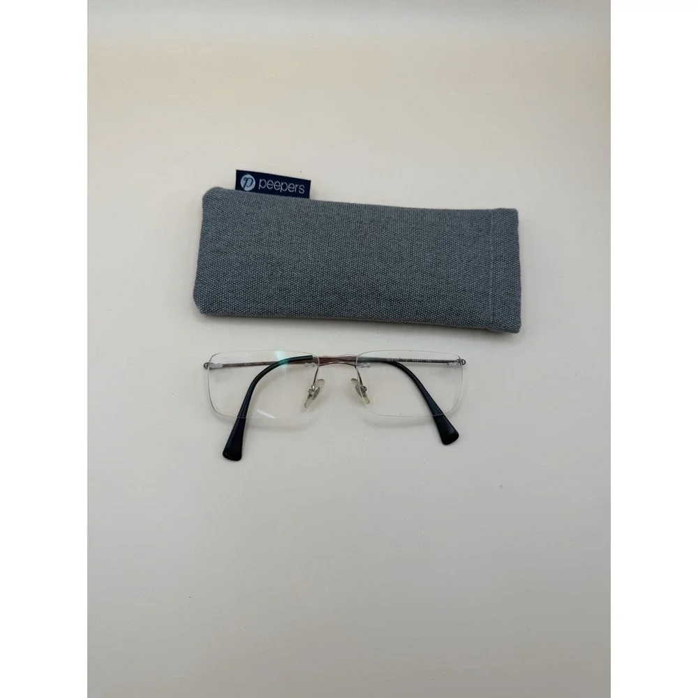 Ray-Ban RB8755 1128 Matte Gunmetal Rimless Eyeglasses Frame Square 56-17)